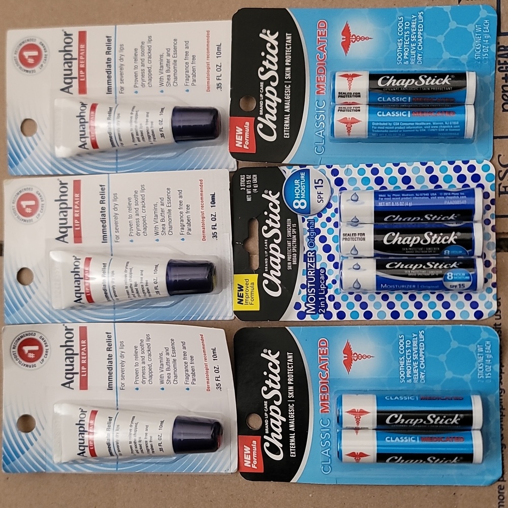 Aquaphor and Chapstick Lip care mix set